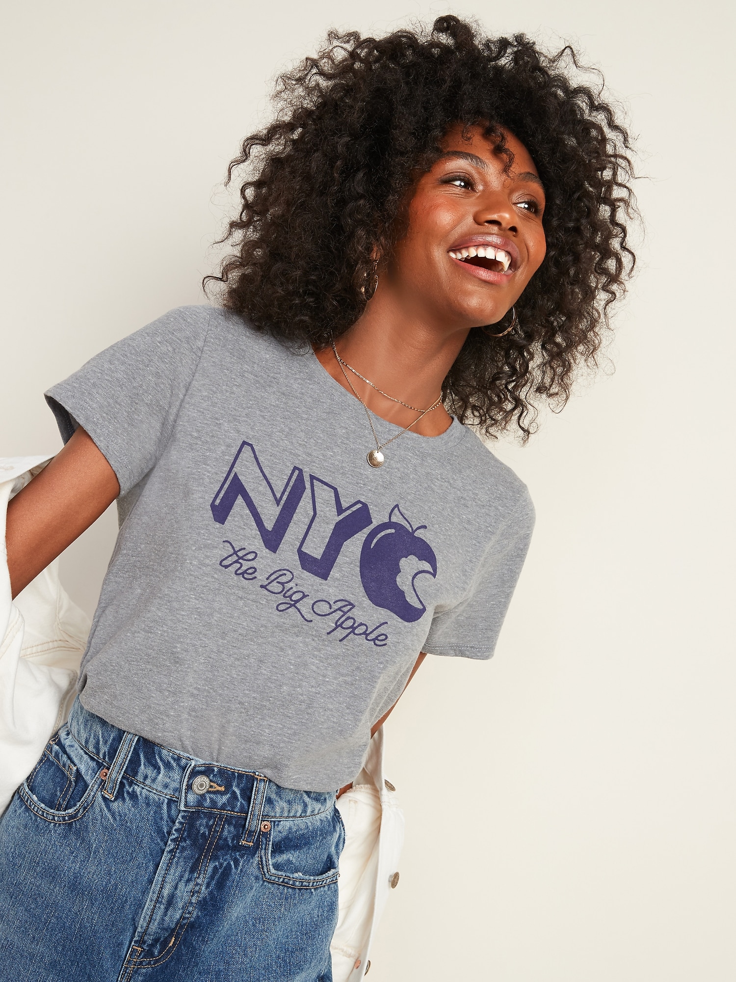 Old Navy - New York Knicks - T-Shirt - Womens Large - Blue B32