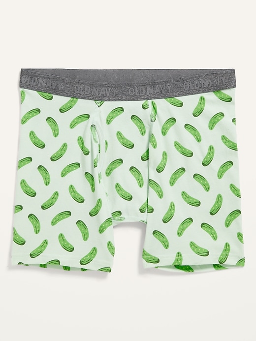 View large product image 1 of 1. Soft-Washed Printed Boxer Briefs -- 6-inch inseam