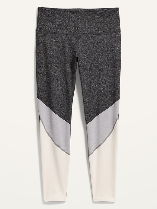 Image number 4 showing, High-Waisted Elevate CozeCore Color-Blocked Plus-Size Leggings