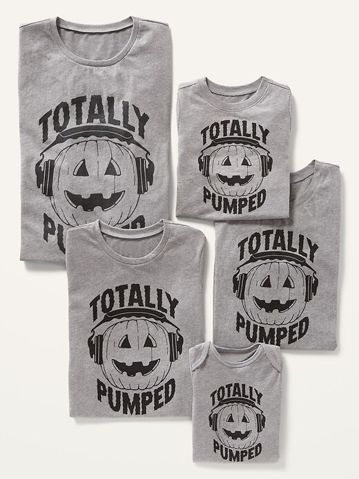 View large product image 2 of 2. Halloween "Totally Pumped" Graphic Tee