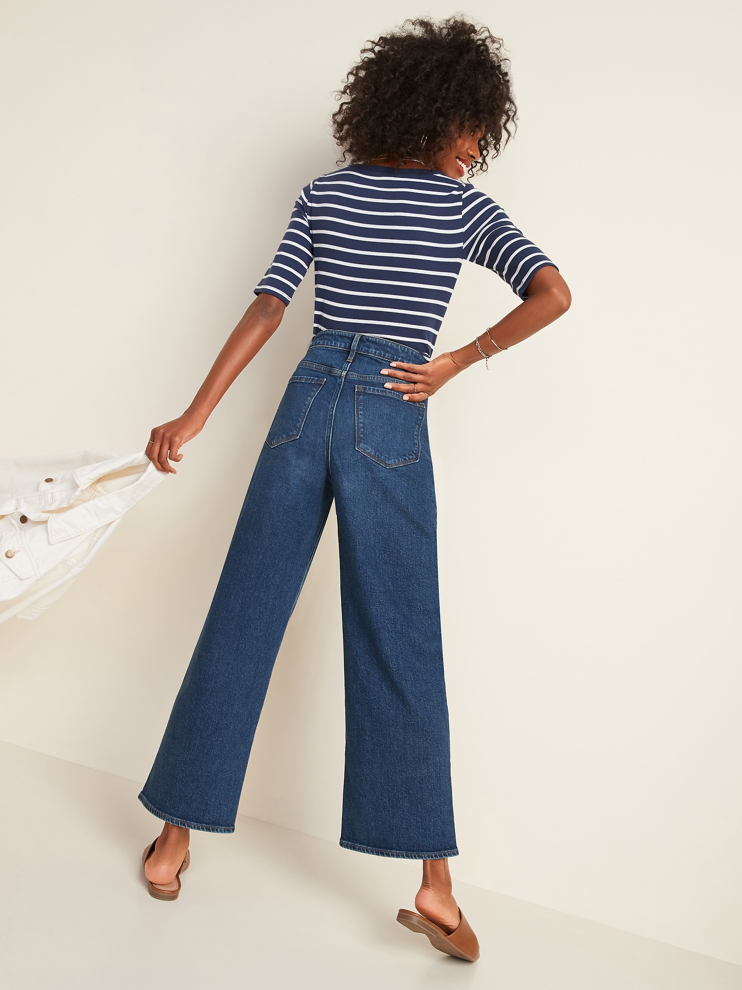 high rise wide leg jeans old navy