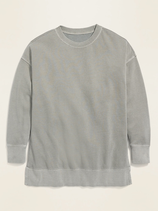 View large product image 2 of 2. Oversized Vintage Tunic Sweatshirt for Women