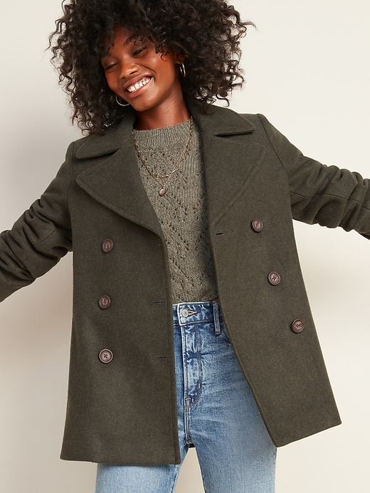 View large product image 1 of 2. Soft-Brushed Peacoat for Women