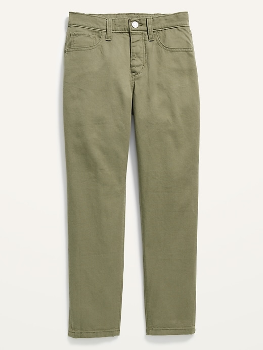 View large product image 1 of 2. High-Waisted Pop-Color Tapered Chinos for Girls