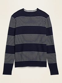 View large product image 3 of 3. Striped Crew-Neck Sweater