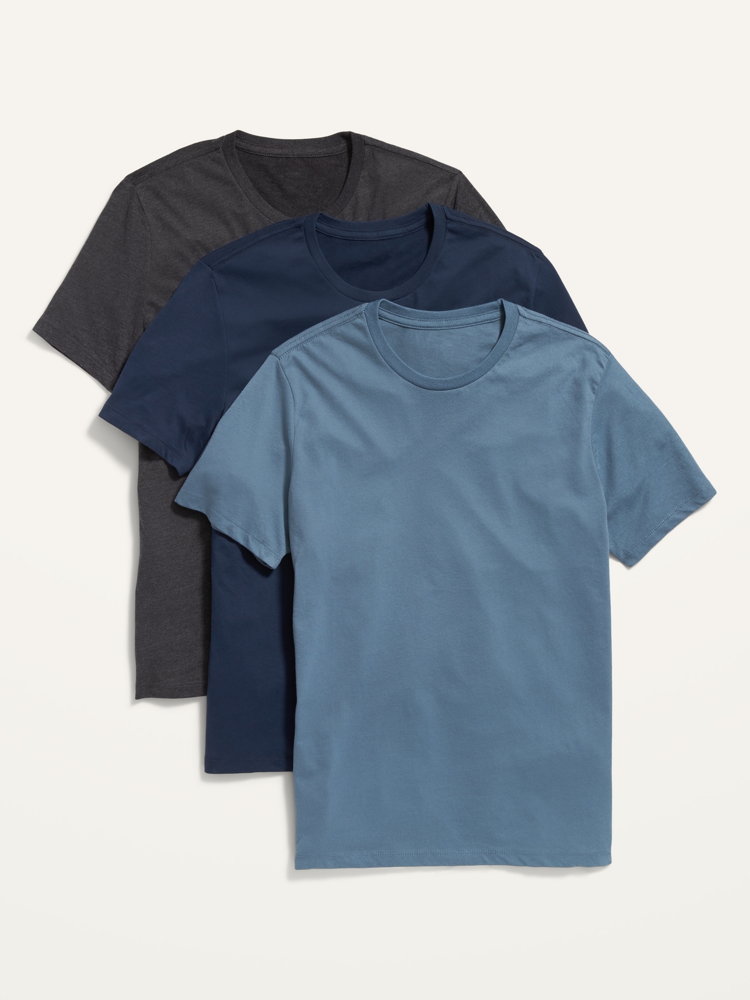Soft-Washed Crew-Neck Tee 3-Pack for Men