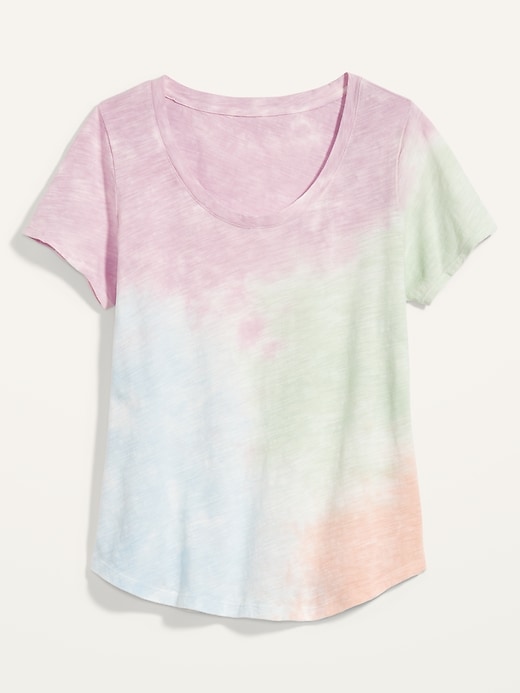 Image number 4 showing, Relaxed EveryWear Tie-Dye Scoop-Neck Tee for Women