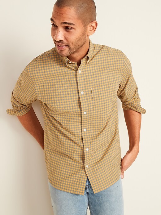 View large product image 1 of 2. Slim-Fit Built-In Flex Plaid Everyday Shirt