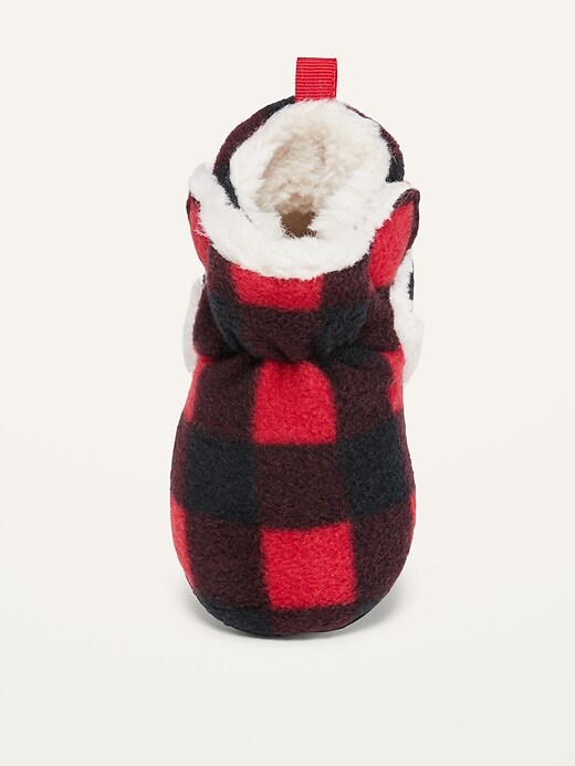View large product image 2 of 4. Unisex Sherpa-Lined Micro Fleece Booties for Baby