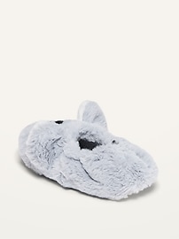 View large product image 3 of 3. Faux-Fur Critter Slipper Socks for Girls