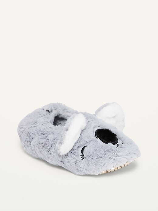 View large product image 1 of 3. Faux-Fur Critter Slipper Socks for Girls