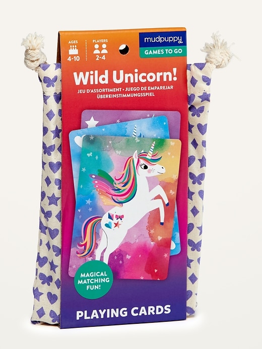 View large product image 1 of 1. Mudpuppy&#153 Wild Unicorn! Playing Cards to Go for Kids