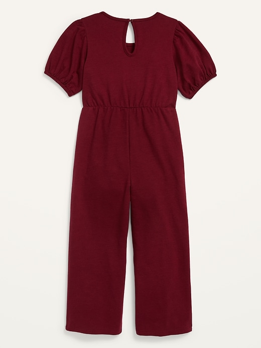View large product image 2 of 3. Balloon-Sleeve Jacquard Jumpsuit for Girls