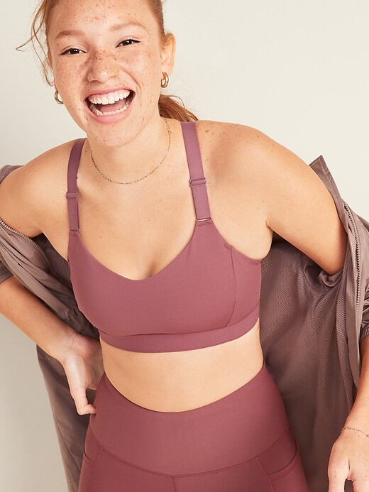 View large product image 1 of 2. Medium Support PowerSoft Adjustable-Strap Sports Bra XS-XXL