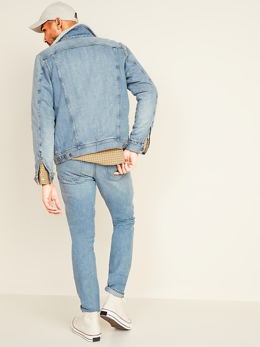 Image number 2 showing, Slim Light-Wash Rigid Non-Stretch Jeans