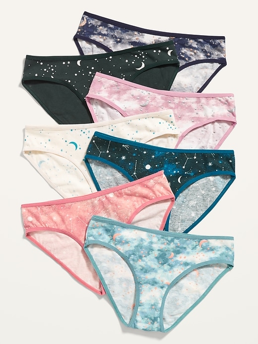 View large product image 1 of 1. Printed 7-Pack Bikini Underwear for Girls