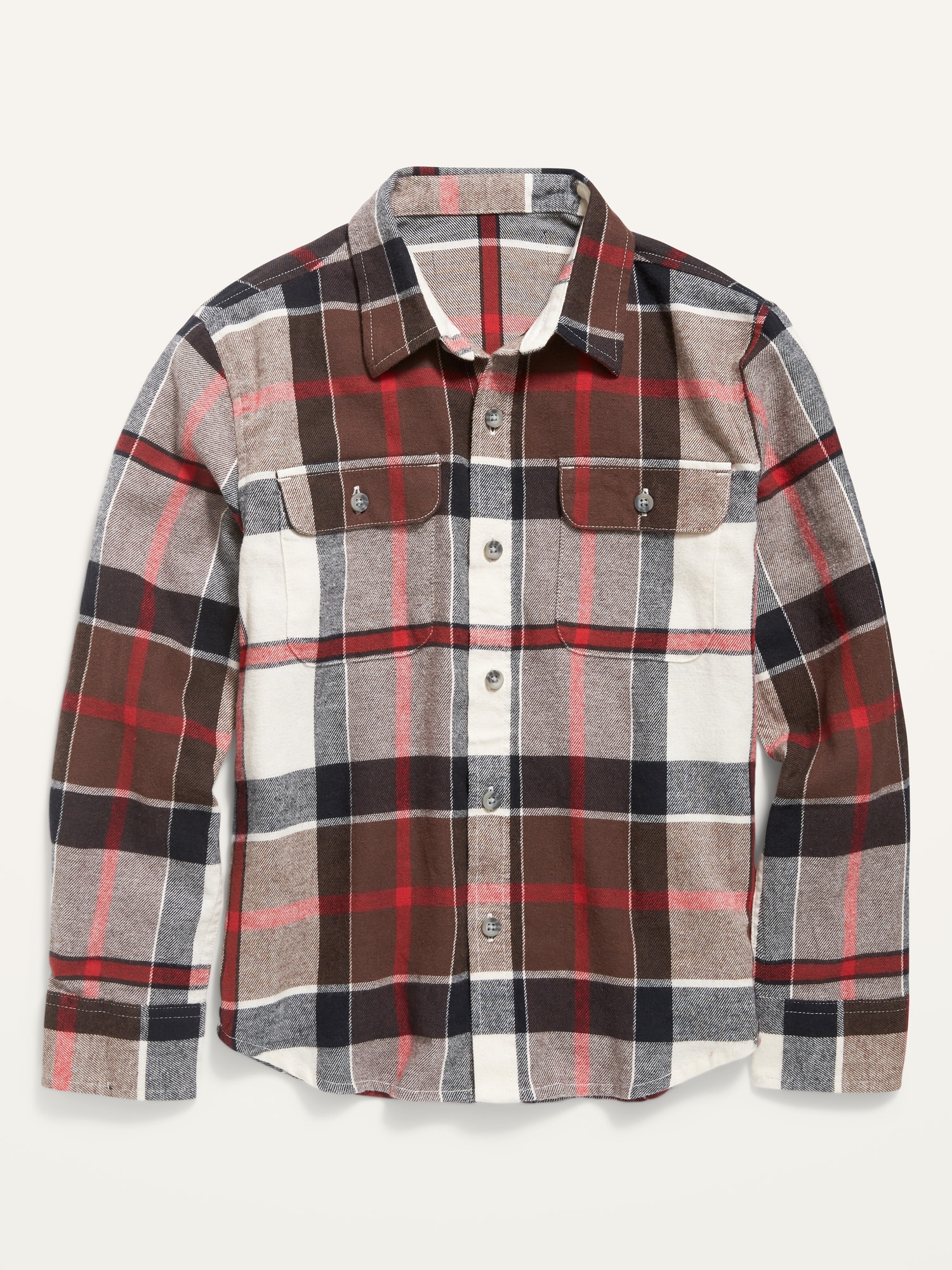 Built-In Flex Plaid Flannel Shirt For Boys | Old Navy