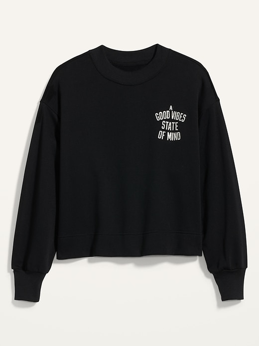 Old Navy Graphic Crew-Neck Sweatshirt for Women. 1