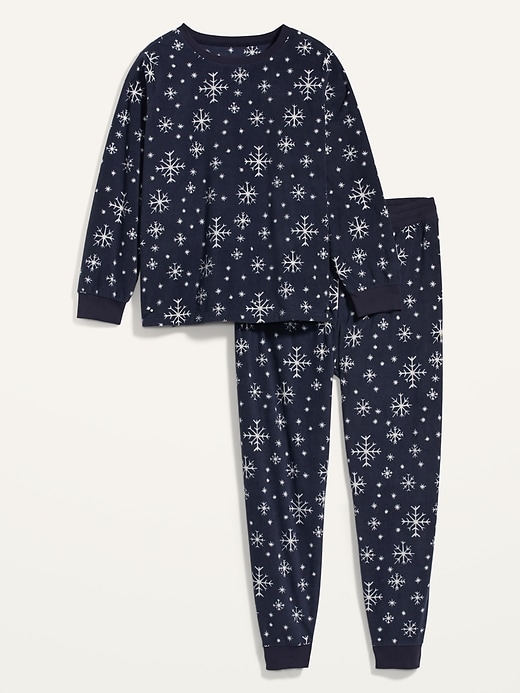 View large product image 1 of 1. Patterned Micro Performance Fleece Plus-Size Pajama Set
