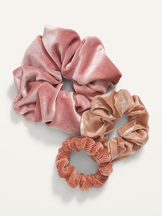 View large product image 1 of 1. Luxe Hair Scrunchies 3-Pack for Women