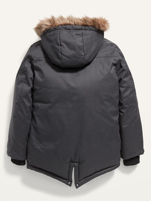 View large product image 2 of 2. Faux-Fur-Trim Hooded Parka For Boys