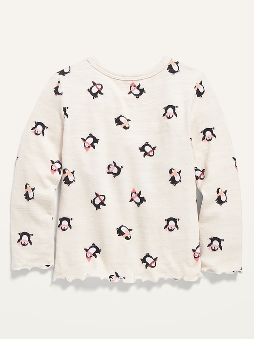 View large product image 2 of 3. Cozy Penguin-Print Long-Sleeve Top for Toddler Girls