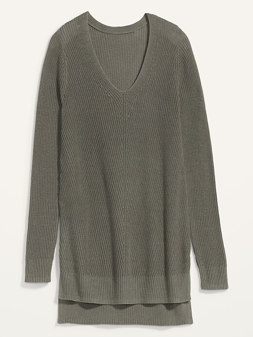 Image number 4 showing, Textured V-Neck Sweater Tunic for Women