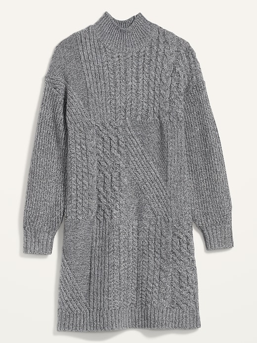 Image number 4 showing, Variegated-Knit Mock-Neck Sweater Dress for Women