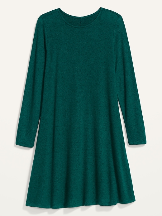 Image number 4 showing, Plush-Knit Long-Sleeve Swing Dress for Women