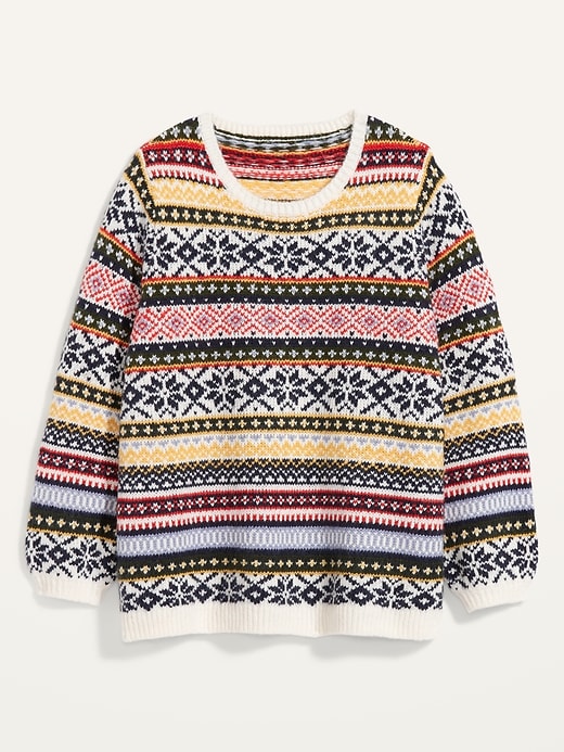 Image number 4 showing, Fair Isle Blouson-Sleeve Plus-Size Sweater