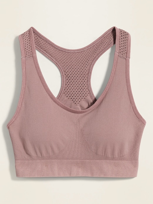 View large product image 2 of 2. Light Support Seamless Racerback Sports Bra for Women XS-XXL
