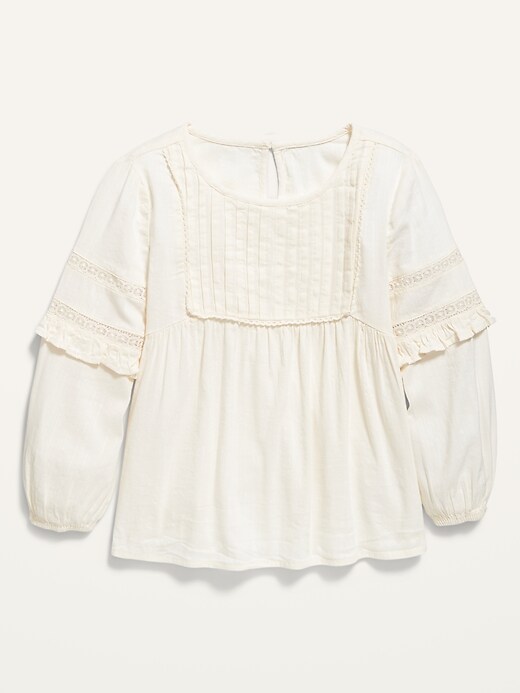 View large product image 1 of 2. Long-Sleeve Peasant Blouse for Girls