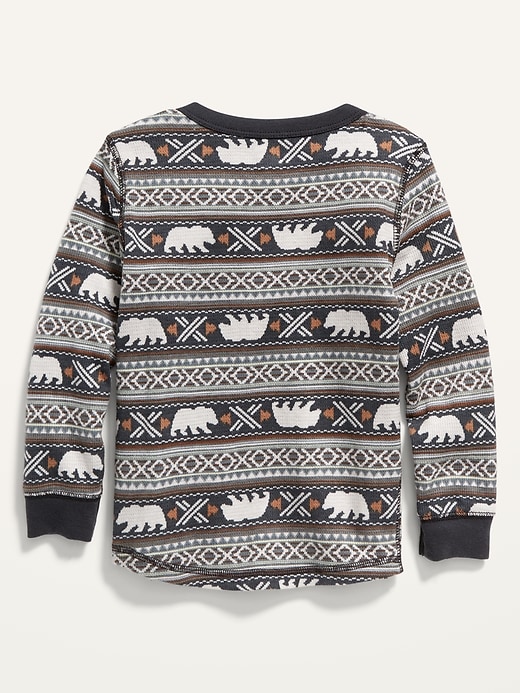 View large product image 2 of 2. Fair Isle Thermal Tee for Toddler Boys