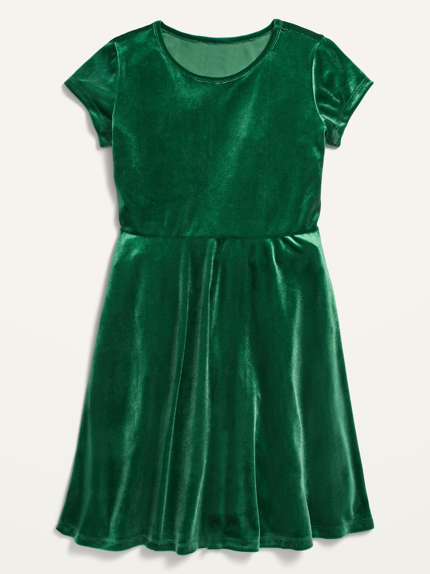 old navy green velvet dress