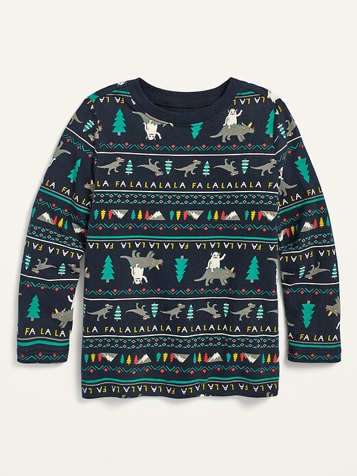 View large product image 1 of 1. Long-Sleeve Fair Isle Tee for Toddler Boys
