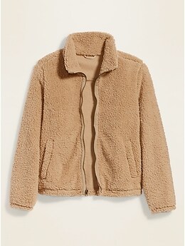 Cozy Sherpa Zip-Front Jacket for Women