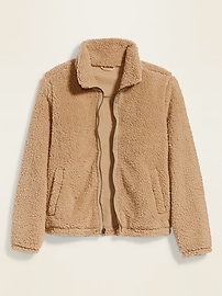 View large product image 3 of 3. Cozy Sherpa Zip-Front Jacket
