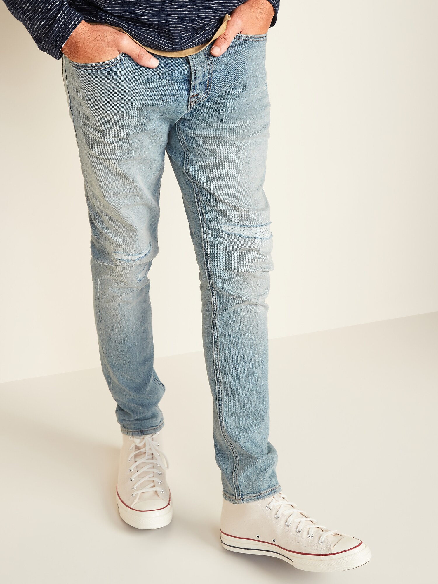 Relaxed Slim Taper Distressed Built-In 