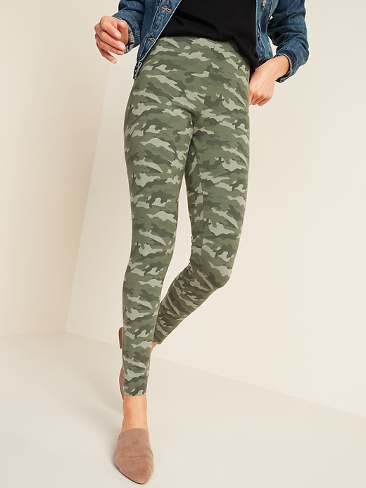 View large product image 1 of 3. High-Waisted Printed Leggings For Women