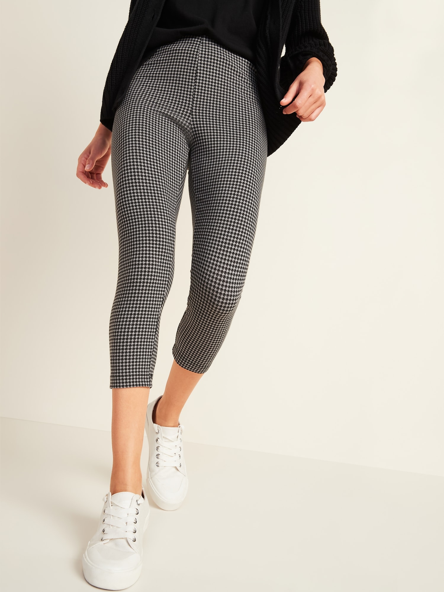 High-Waisted Printed Cropped Leggings