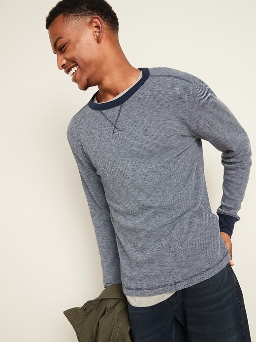 View large product image 1 of 2. Soft-Washed Thermal-Knit Long-Sleeve Tee