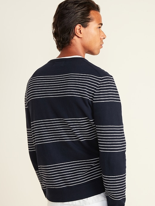 View large product image 2 of 3. Striped Crew-Neck Sweater