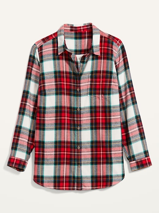 Image number 4 showing, Classic Plaid Flannel No-Peek Plus-Size Shirt