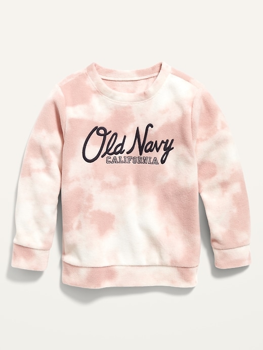 View large product image 1 of 1. Logo-Graphic Micro Fleece Pullover Sweatshirt for Toddler Girls