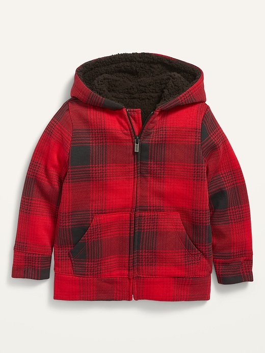 View large product image 1 of 1. Unisex Sherpa-Lined Zip Hoodie for Toddler