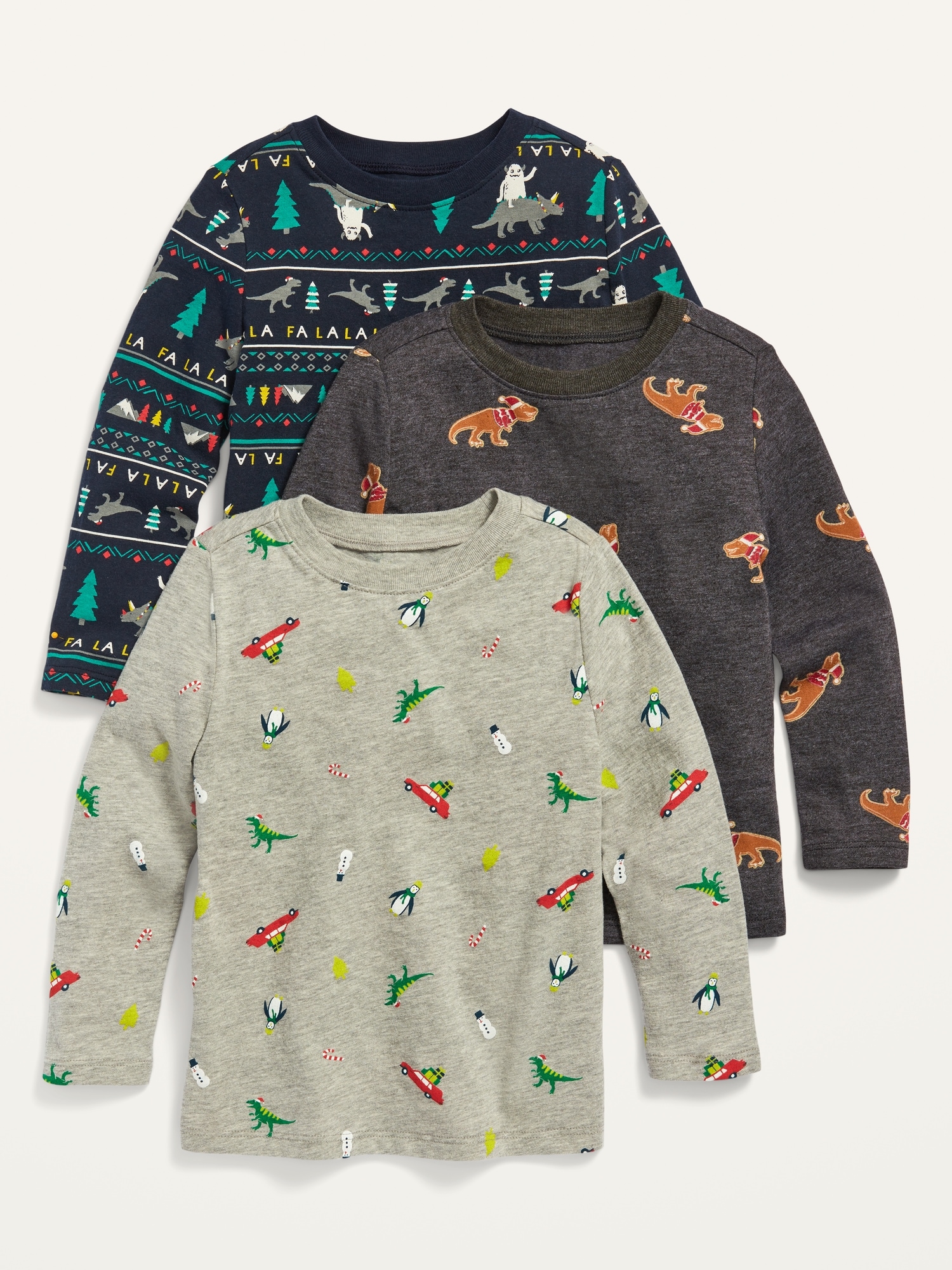 Long-Sleeve Printed Tee 3-Pack for Toddler Boys | Old Navy