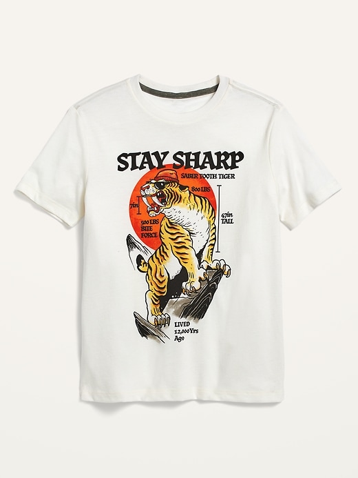 View large product image 1 of 1. Gender-Neutral Short-Sleeve Graphic Tee For Kids