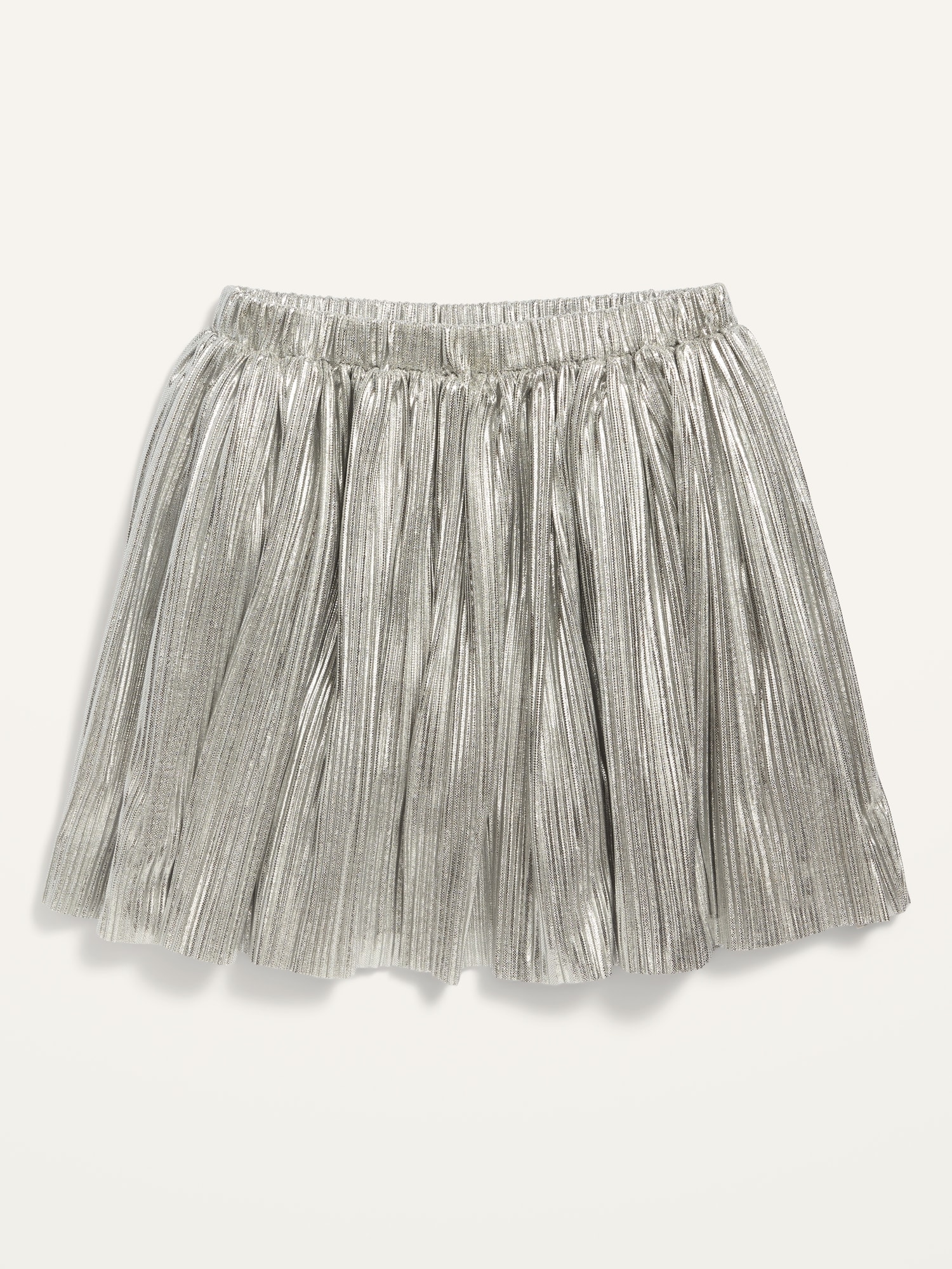 Toddler silver 2025 metallic skirt