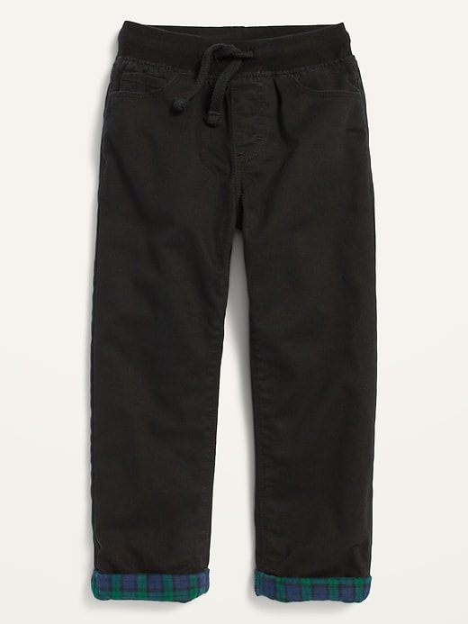 View large product image 1 of 1. Cozy-Lined Twill Pull-On Pants for Toddler Boys
