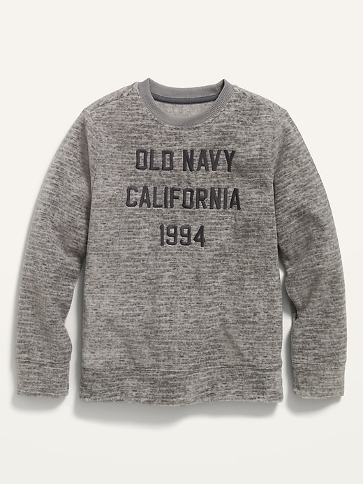 Micro Fleece Logo-Graphic Pullover Sweatshirt For Boys | Old Navy